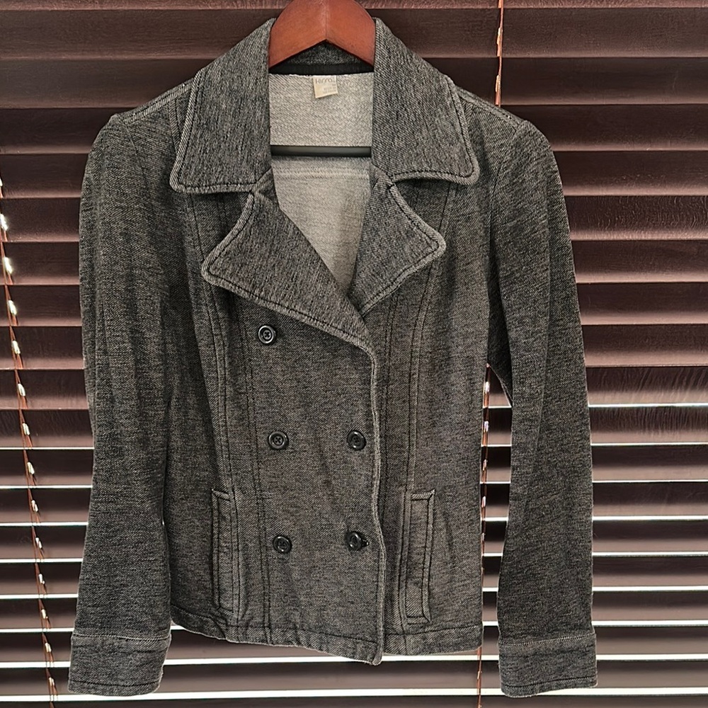 Women's Gray Double-Breasted Jacket
